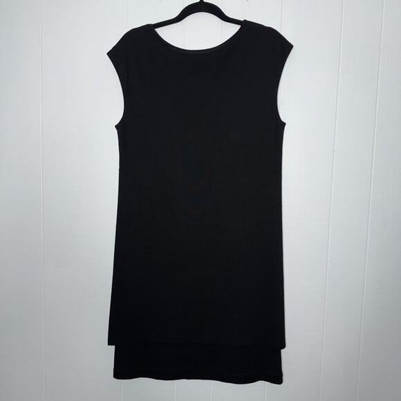 Lafayette 148 New York Women’s Layered Shift Dress Black Size Medium - Picture 2 of 6